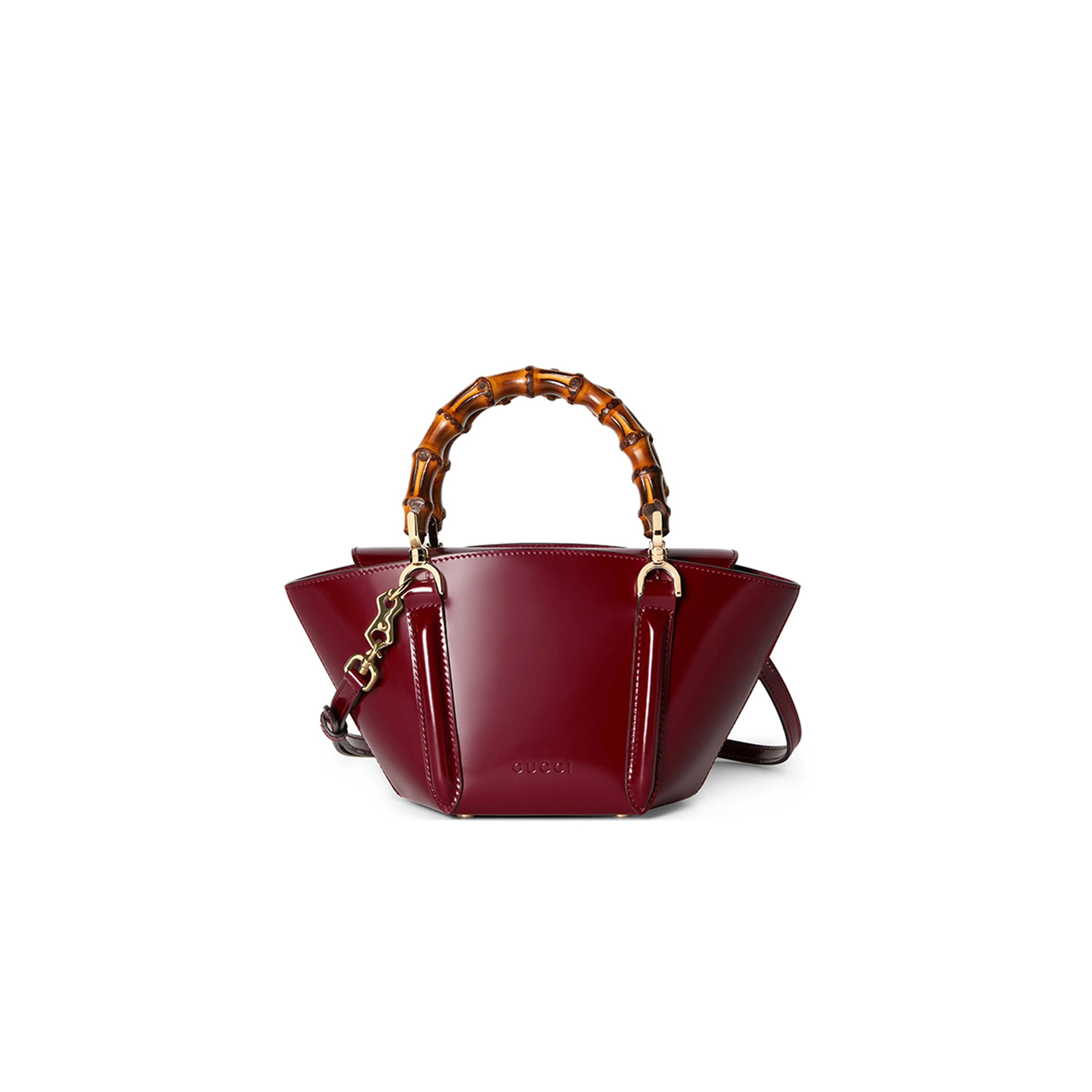 G*u*i mini bamboo top handle tote bag 805832 (27*14*4.6cm)